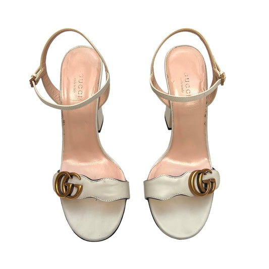 Cream Marmont GG Heels - 8.5