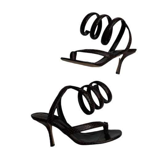 Brown Python Heels - 5.5