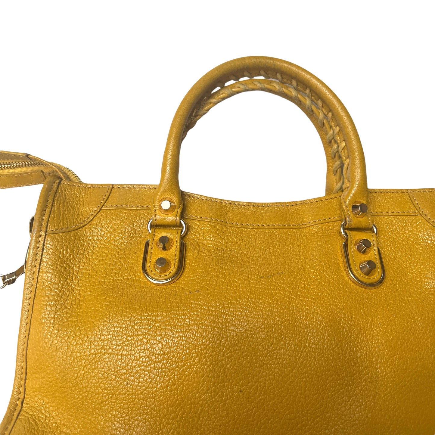 Yellow City Metallic Edge Bag - S