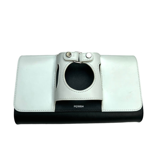 Black & White Leather Clutch