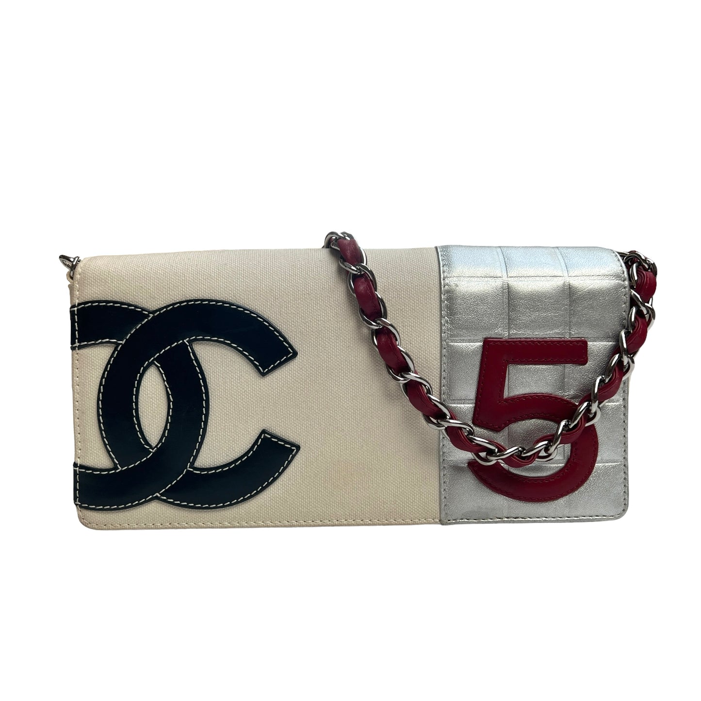 Beige Logo Fabric Shoulder Bag