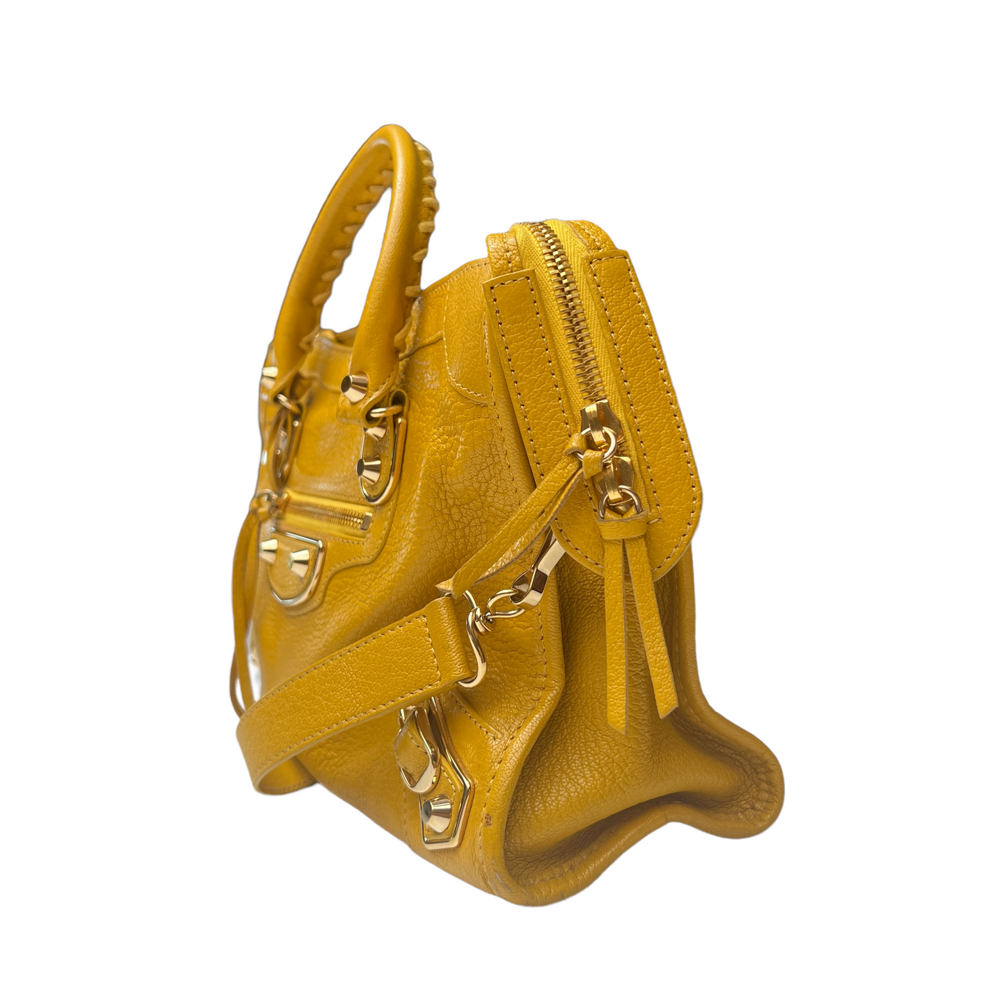 Yellow City Metallic Edge Bag - S