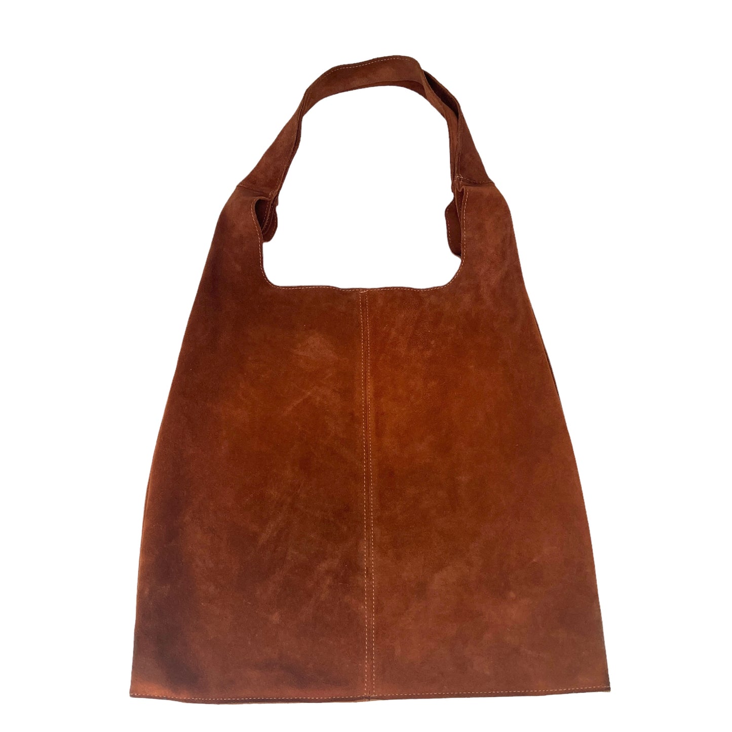 Brown Suede Hobo Bag