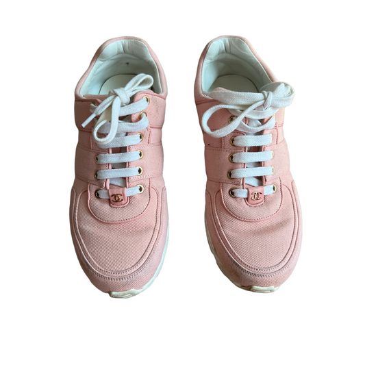 Pink Logo Athletic Sneakers - 9.5