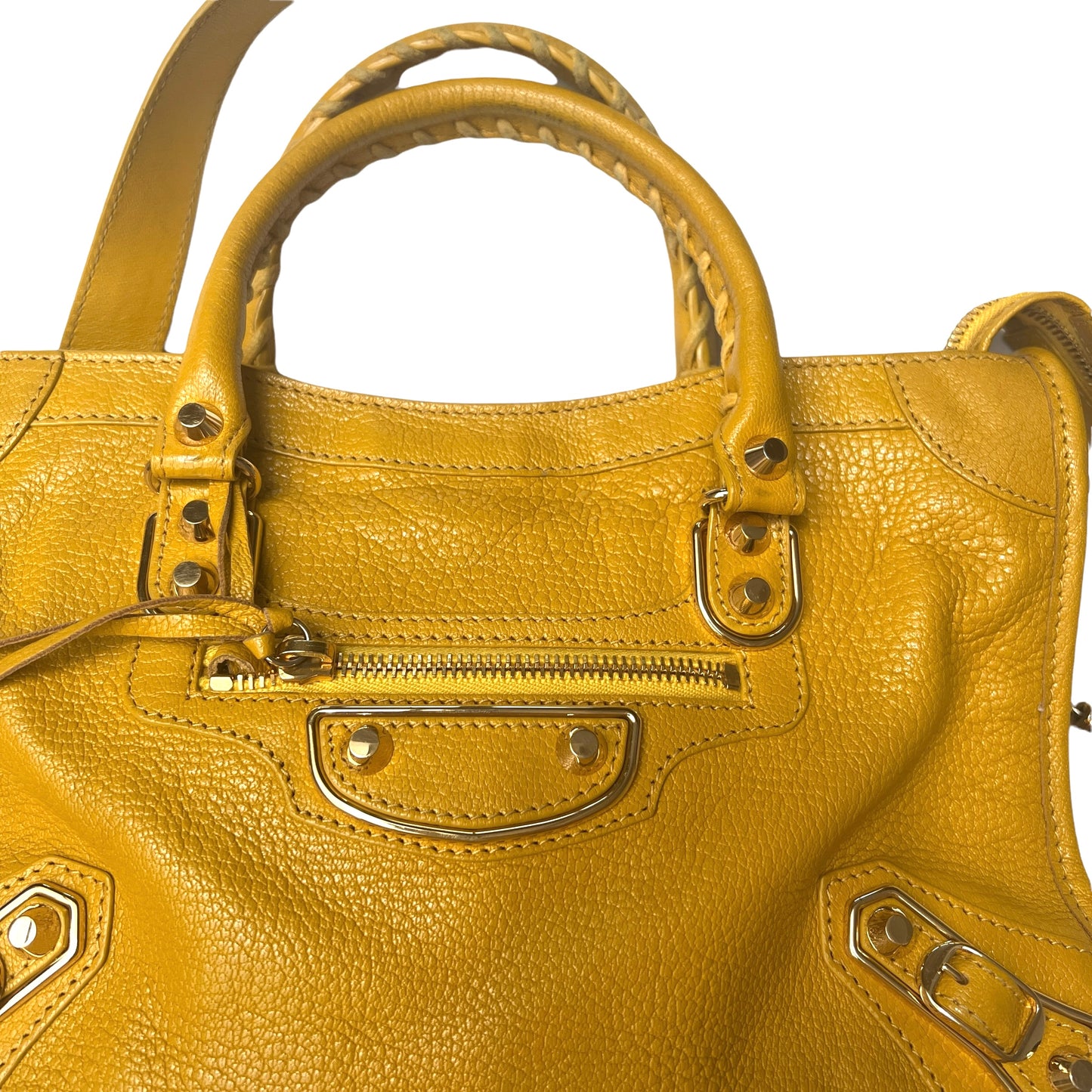 Yellow City Metallic Edge Bag - S