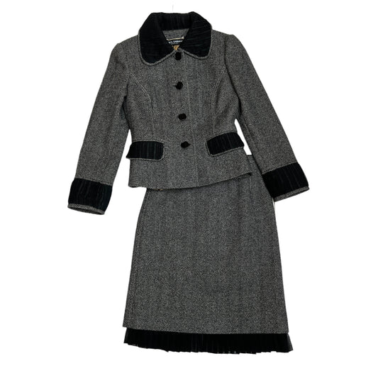 Wool Jacket & Skirt Set - S