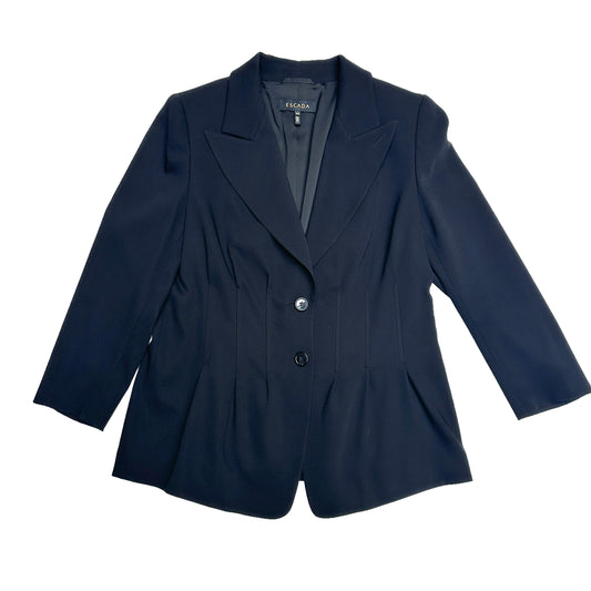 Vintage Black Wool Blazer - L