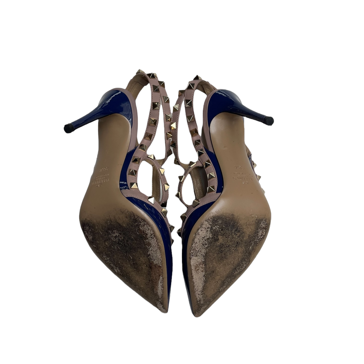 Blue Patent Leather Heels - 8.5
