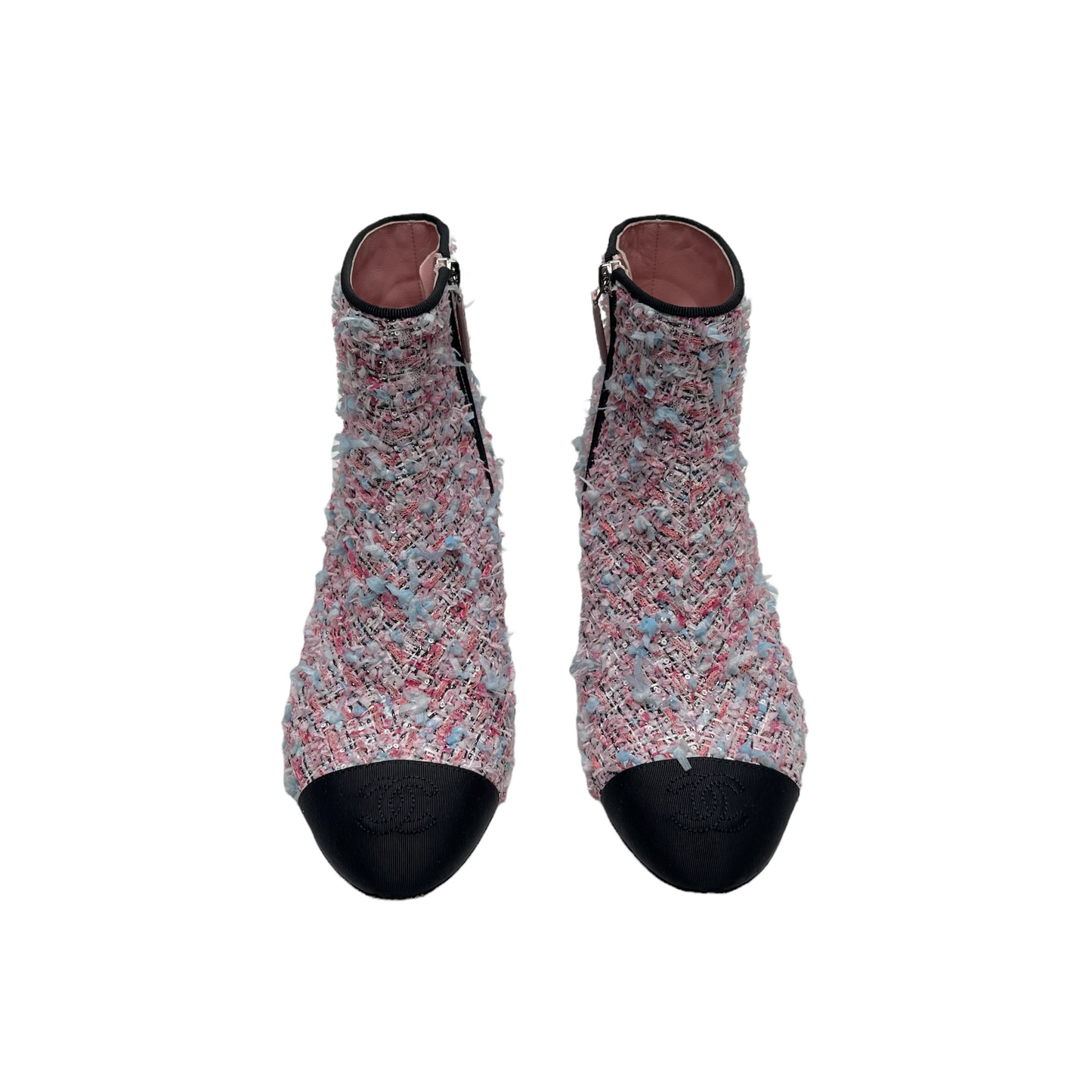 Tweed Pink Boots - 7.5