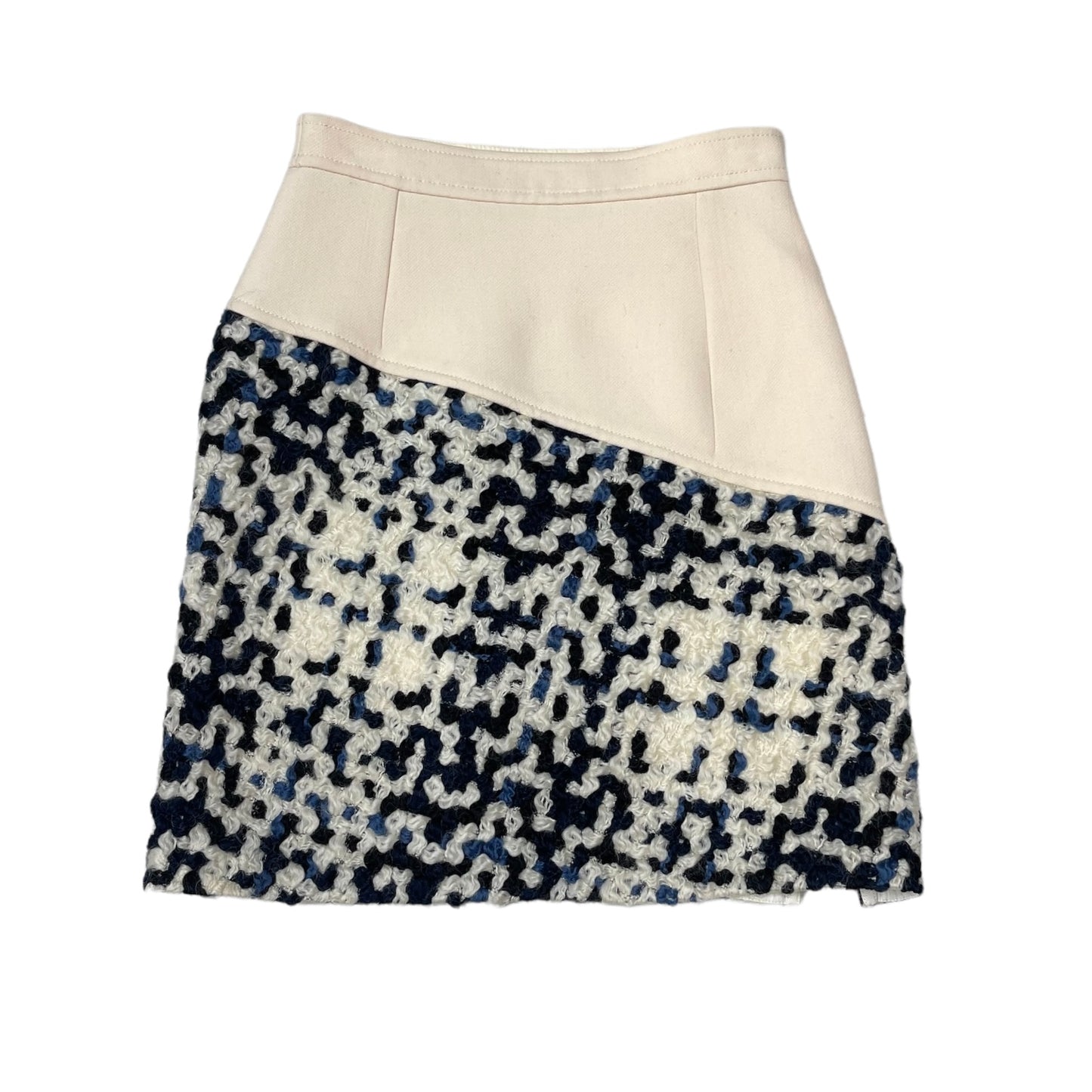 Beige Wool Skirt with Tweed - S