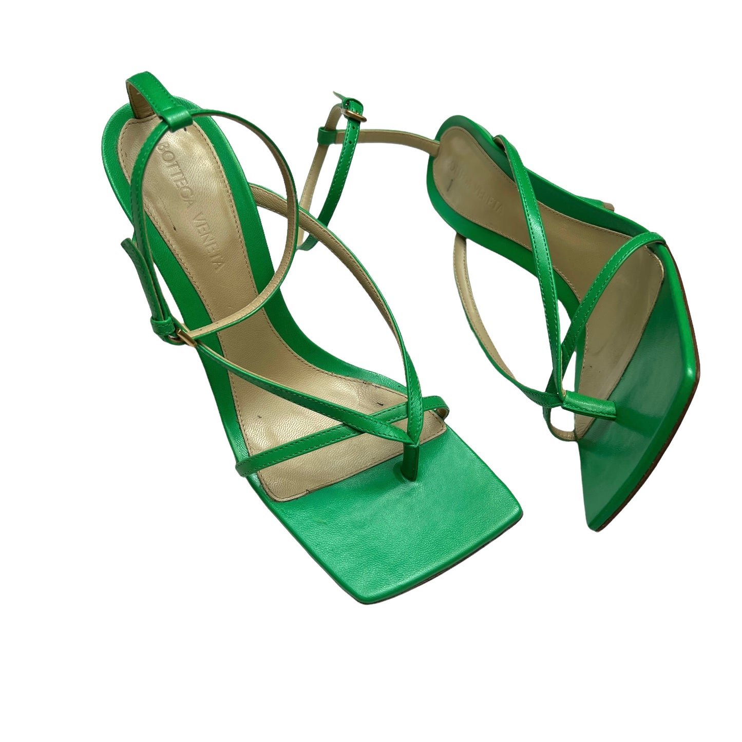 Green Sandals with Heels - 7.5