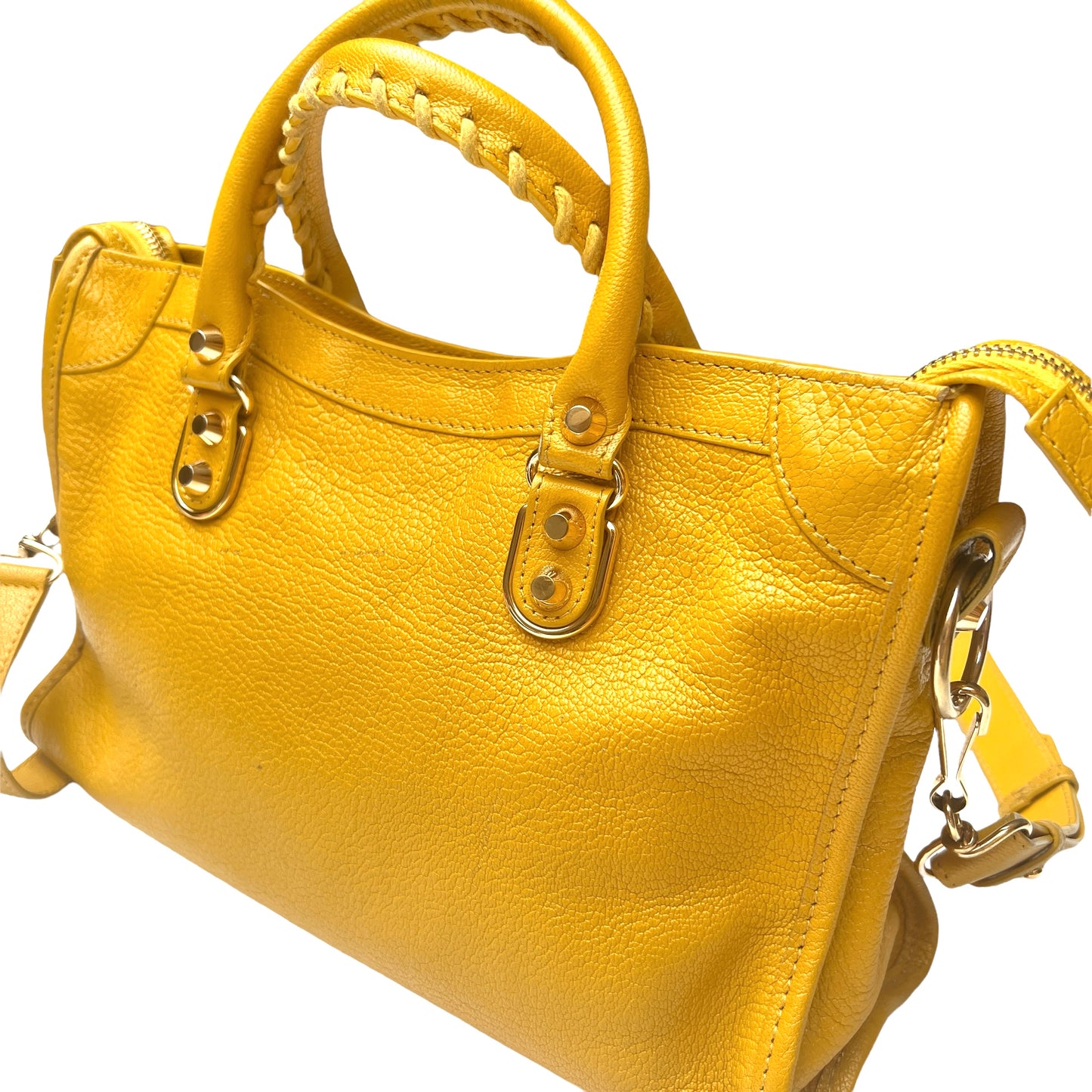 Yellow City Metallic Edge Bag - S