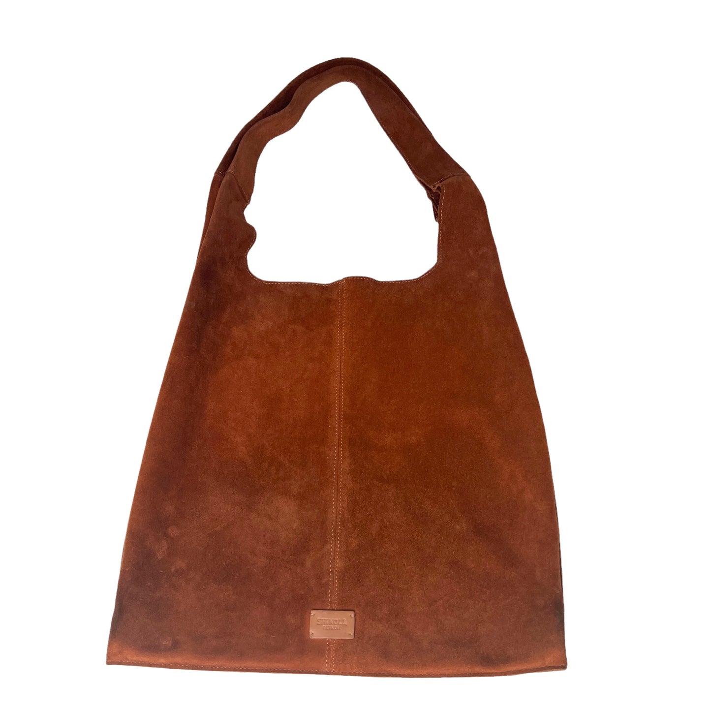 Brown Suede Hobo Bag