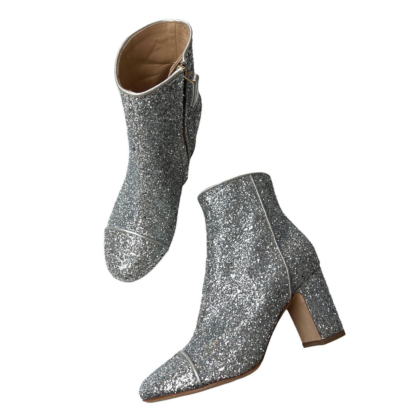 Silver Sparkly Boots - 8