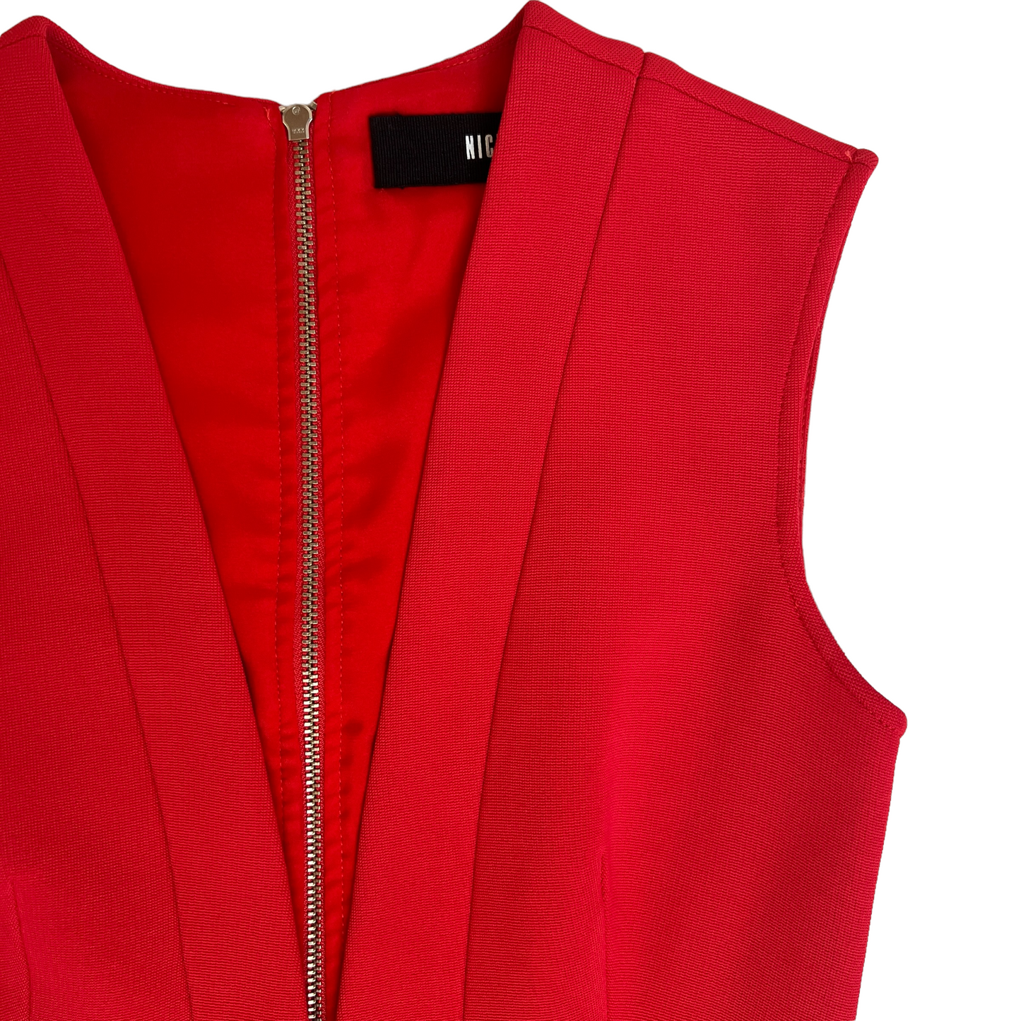 Red Sleeveless Dress - 2