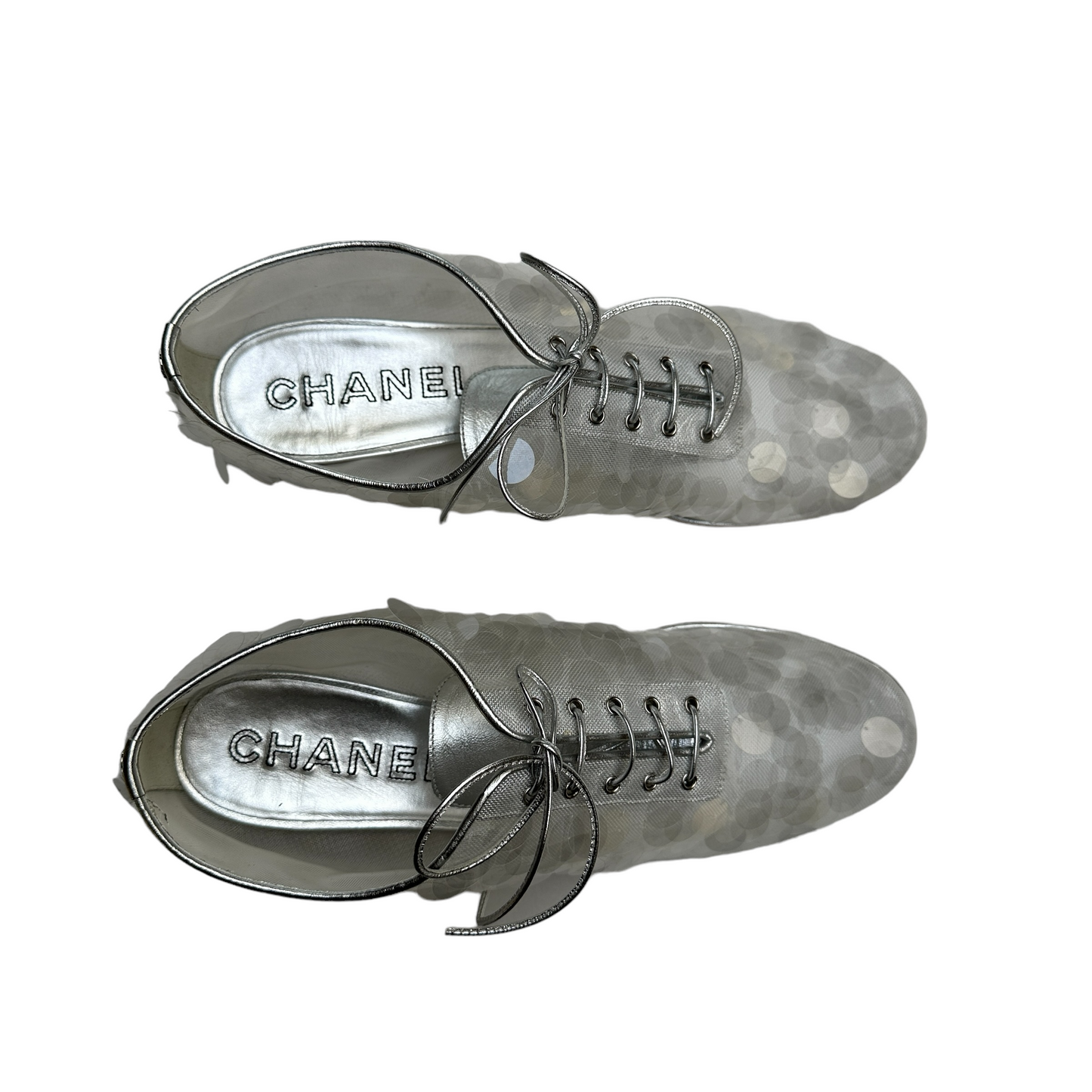 Silver Sequins Loafers - 9.5