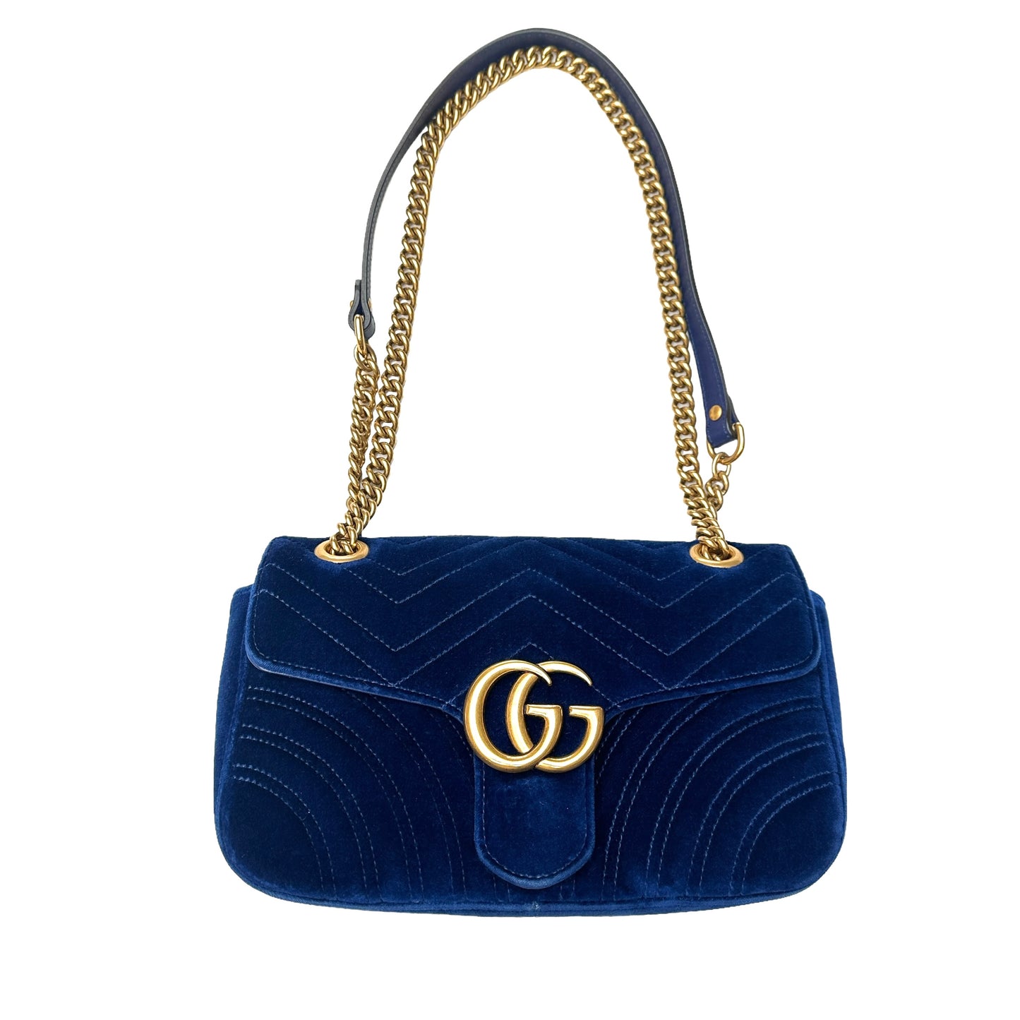 Blue Velvet Marmont Bag