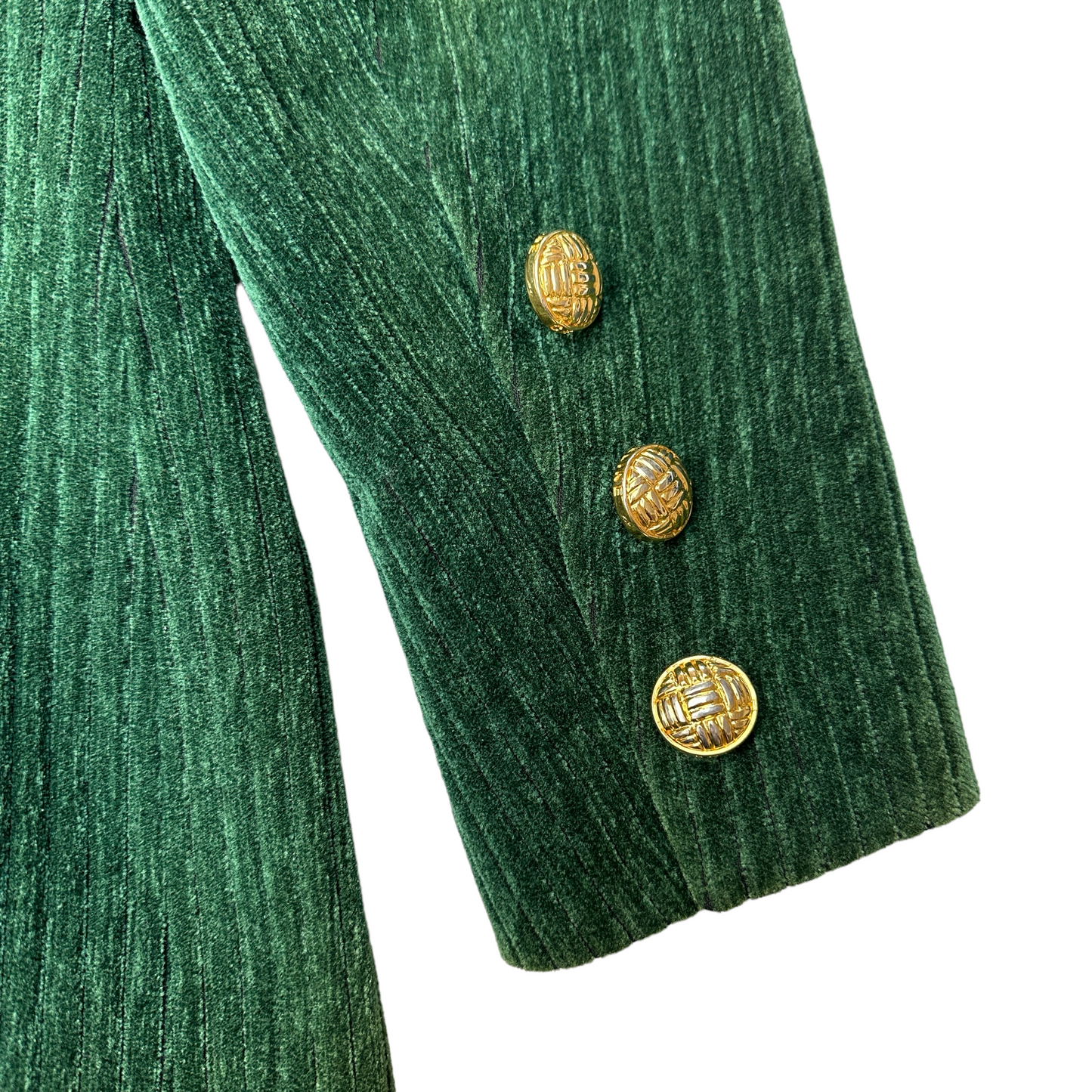 Green Textured Vintage Blazer - S/M