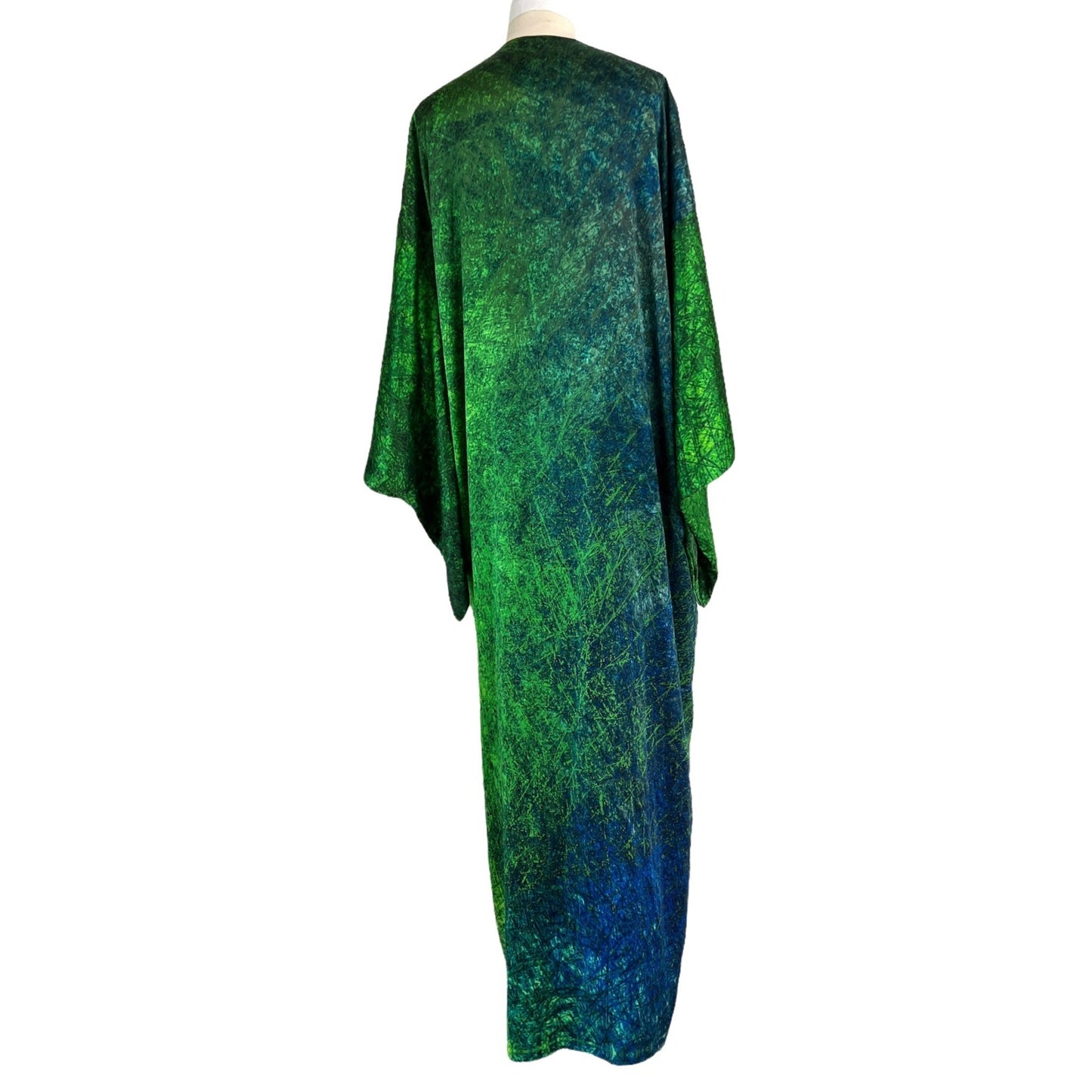 Green & Blue Silk Kimono - S