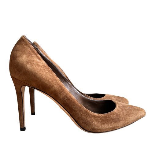 Brown Suede Heels - 9