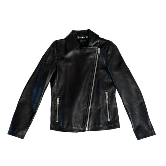 Black Leather Jacket - L