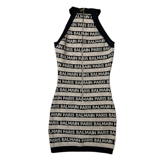 Black & Beige Logo Dress - XS