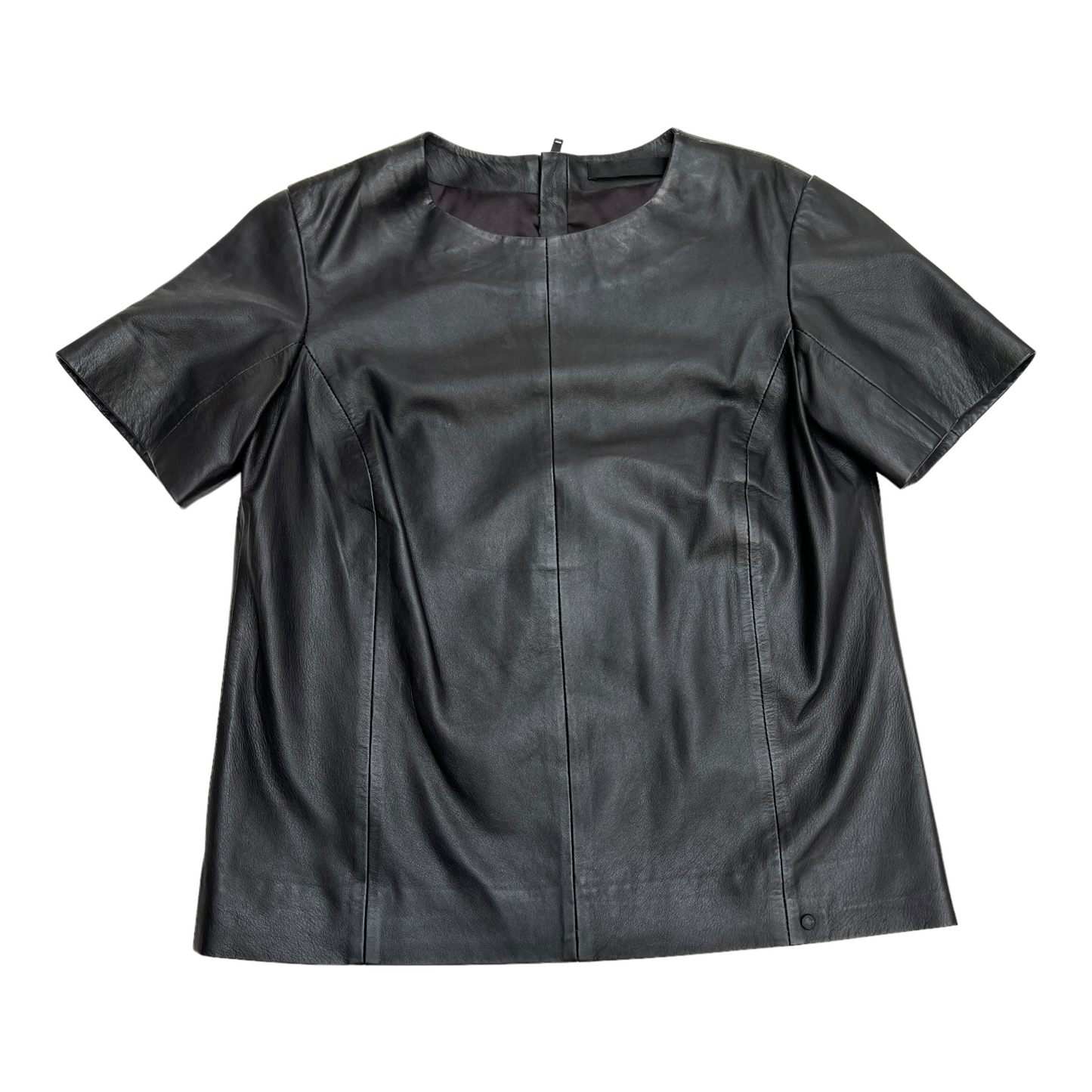 Black Leather Top - M