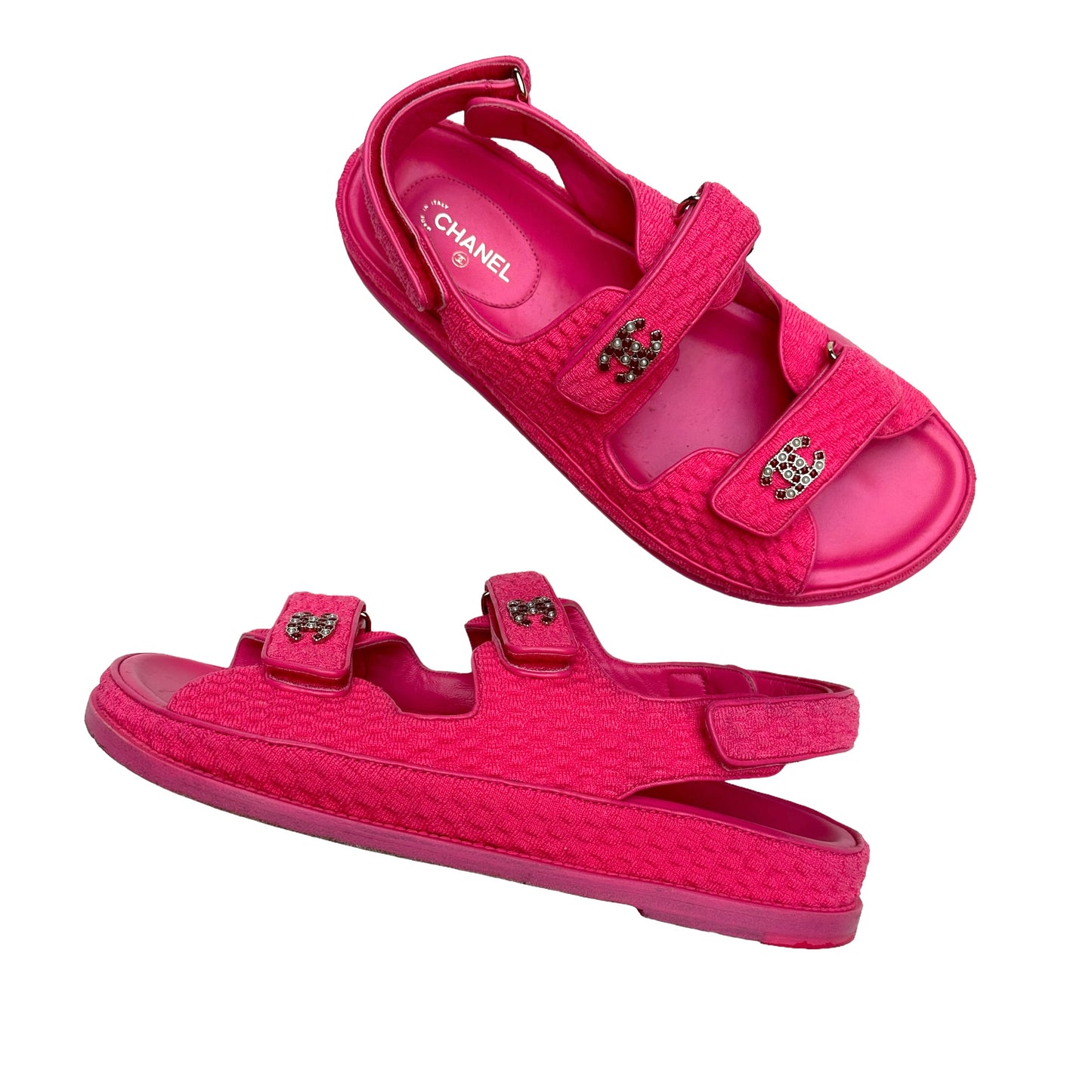 Pink Dad Fabric Sandals - 10.5