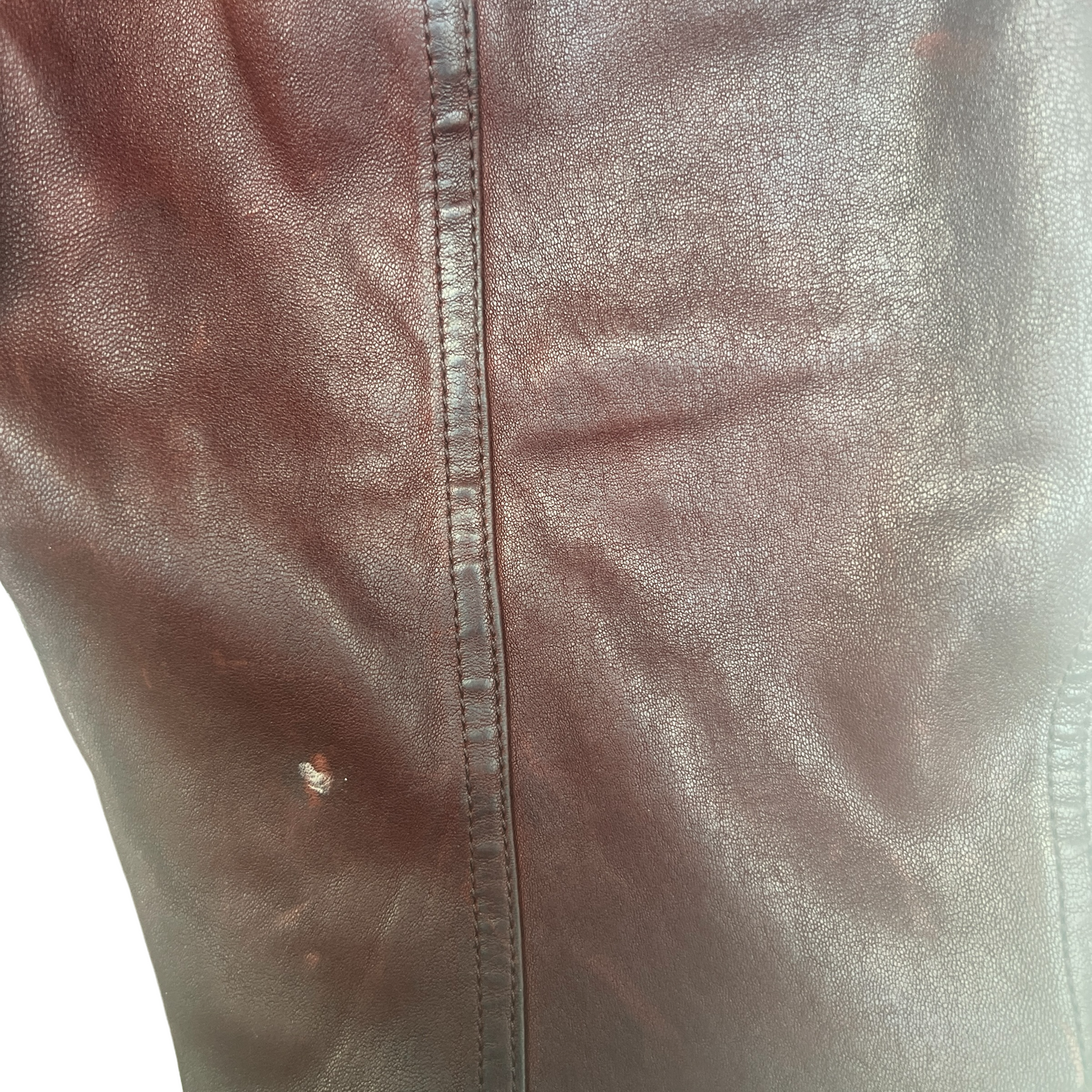 Deep Red Leather Pants - S