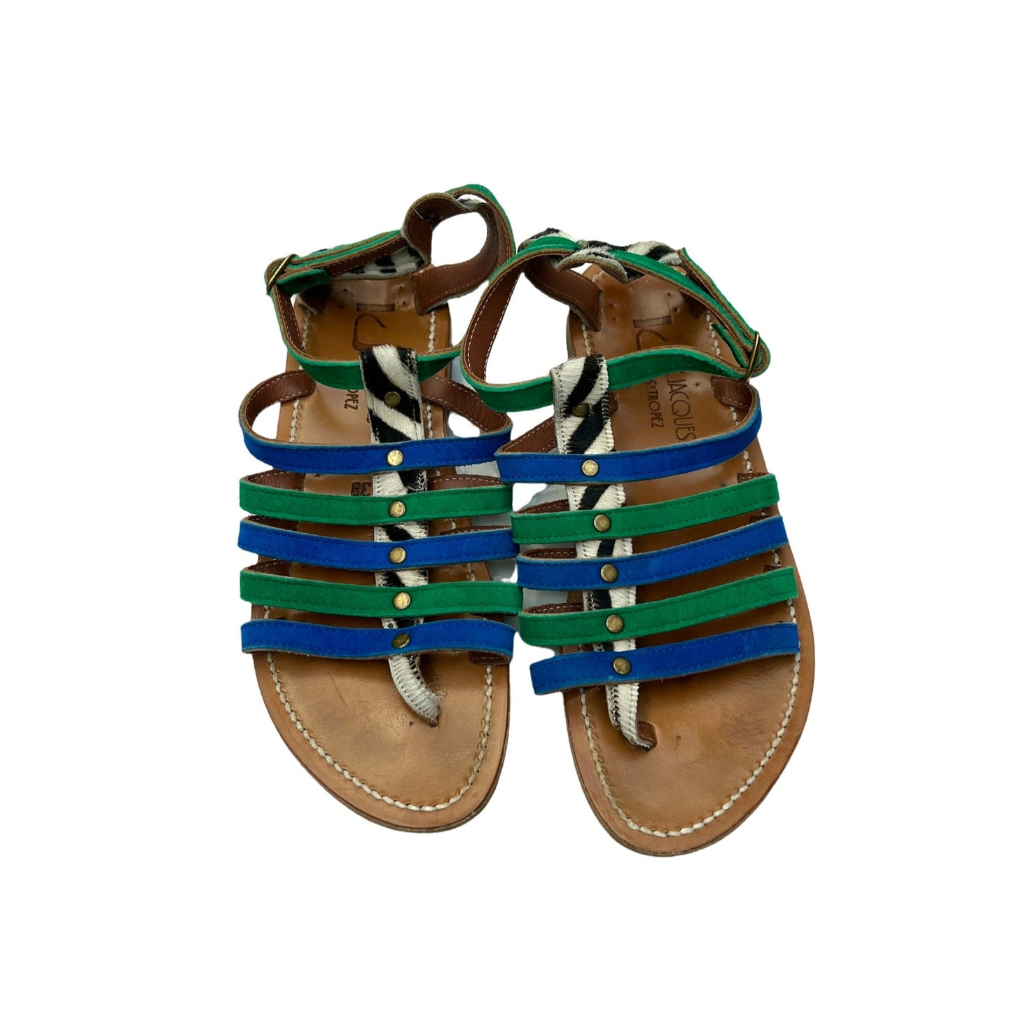 Blue and Green Sandals - 7.5