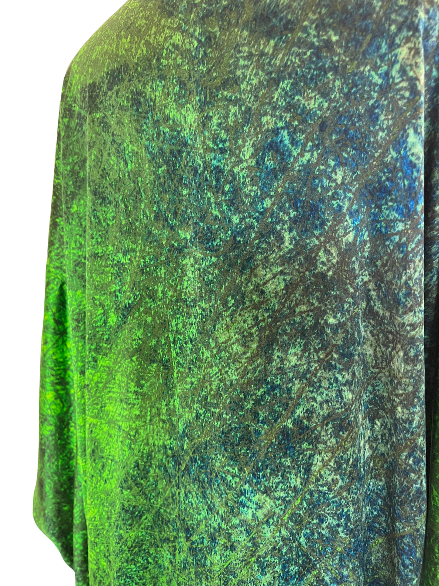 Green & Blue Silk Kimono - S