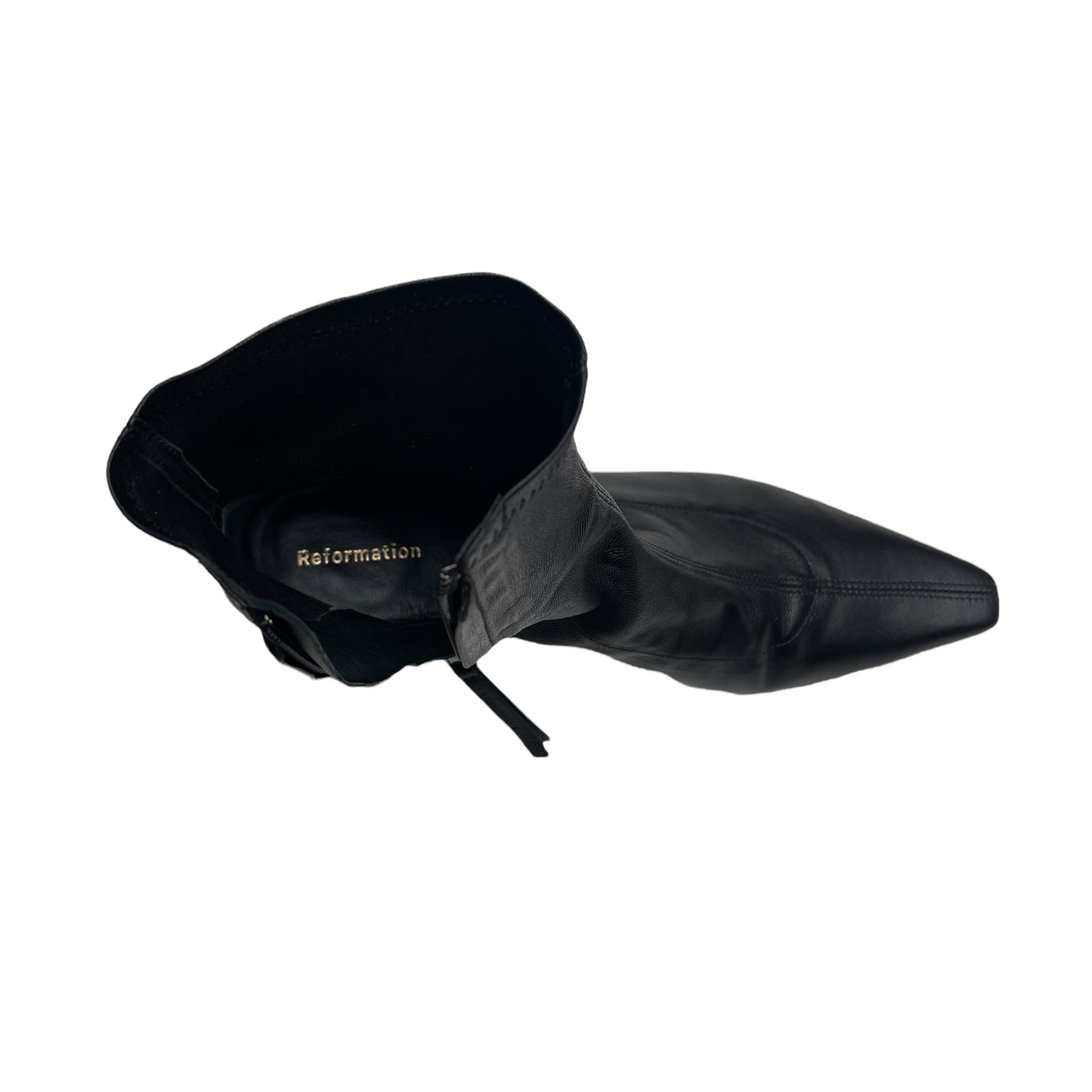 Black Kitten Heel Boots - 7.5