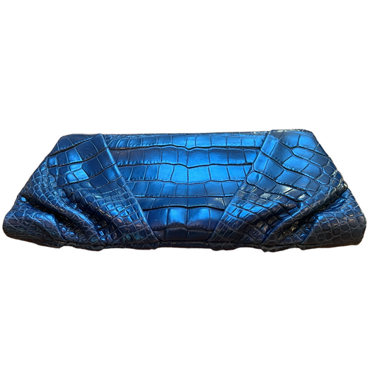Blue Aligator Clutch