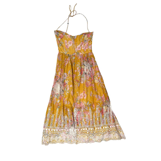 Yellow Bustier Flowery Dress - 2