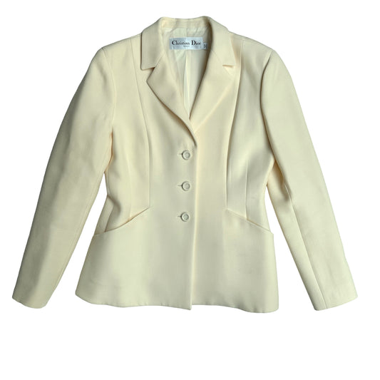 Cream Wool Blazer - US 8