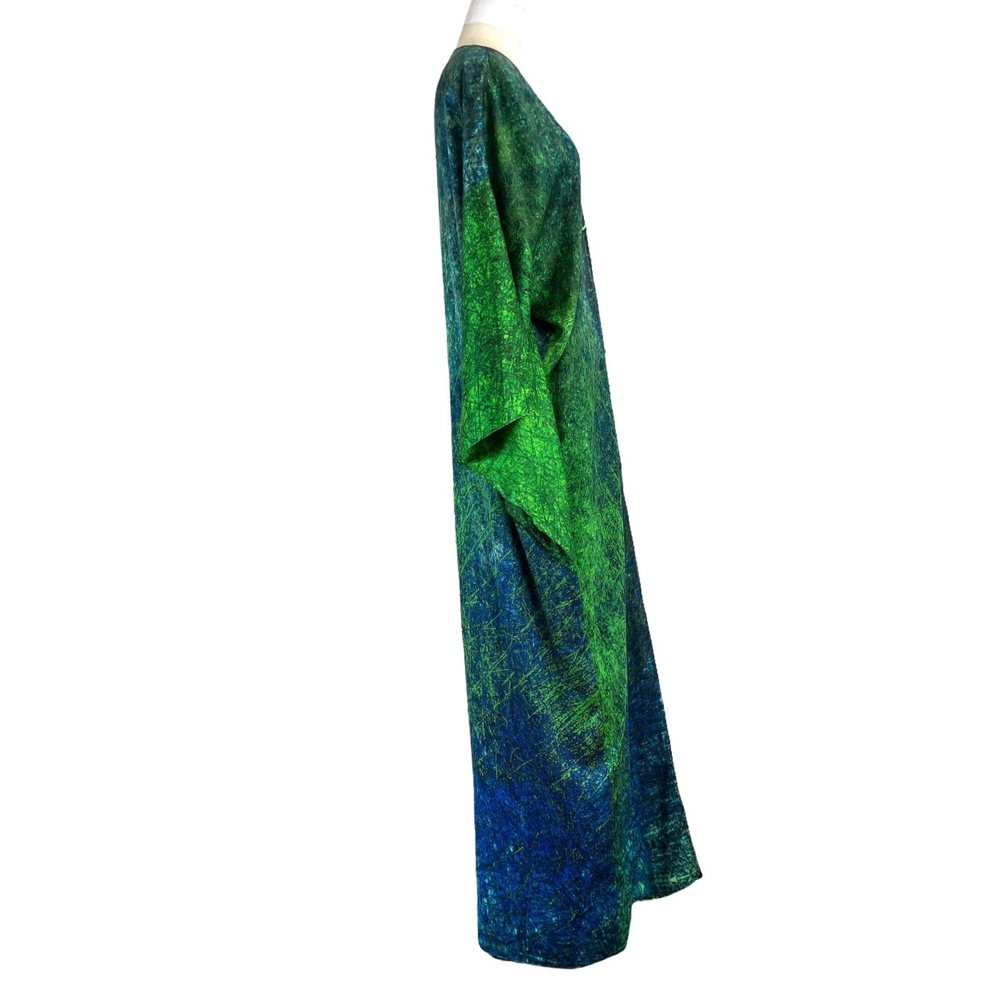 Green & Blue Silk Kimono - S