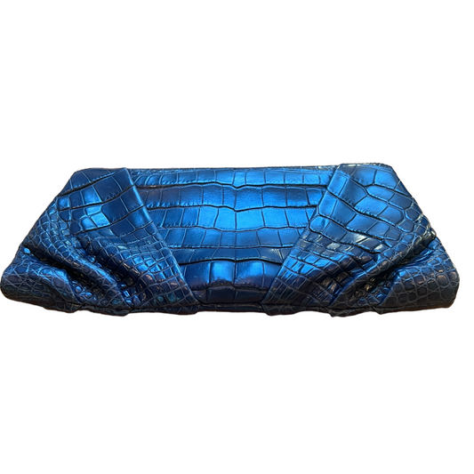 Blue Aligator Clutch
