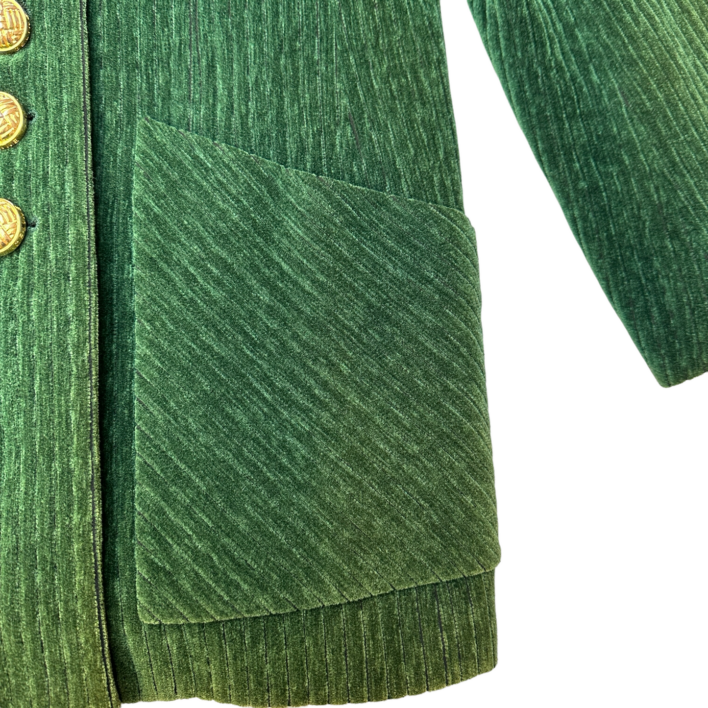 Green Textured Vintage Blazer - S/M