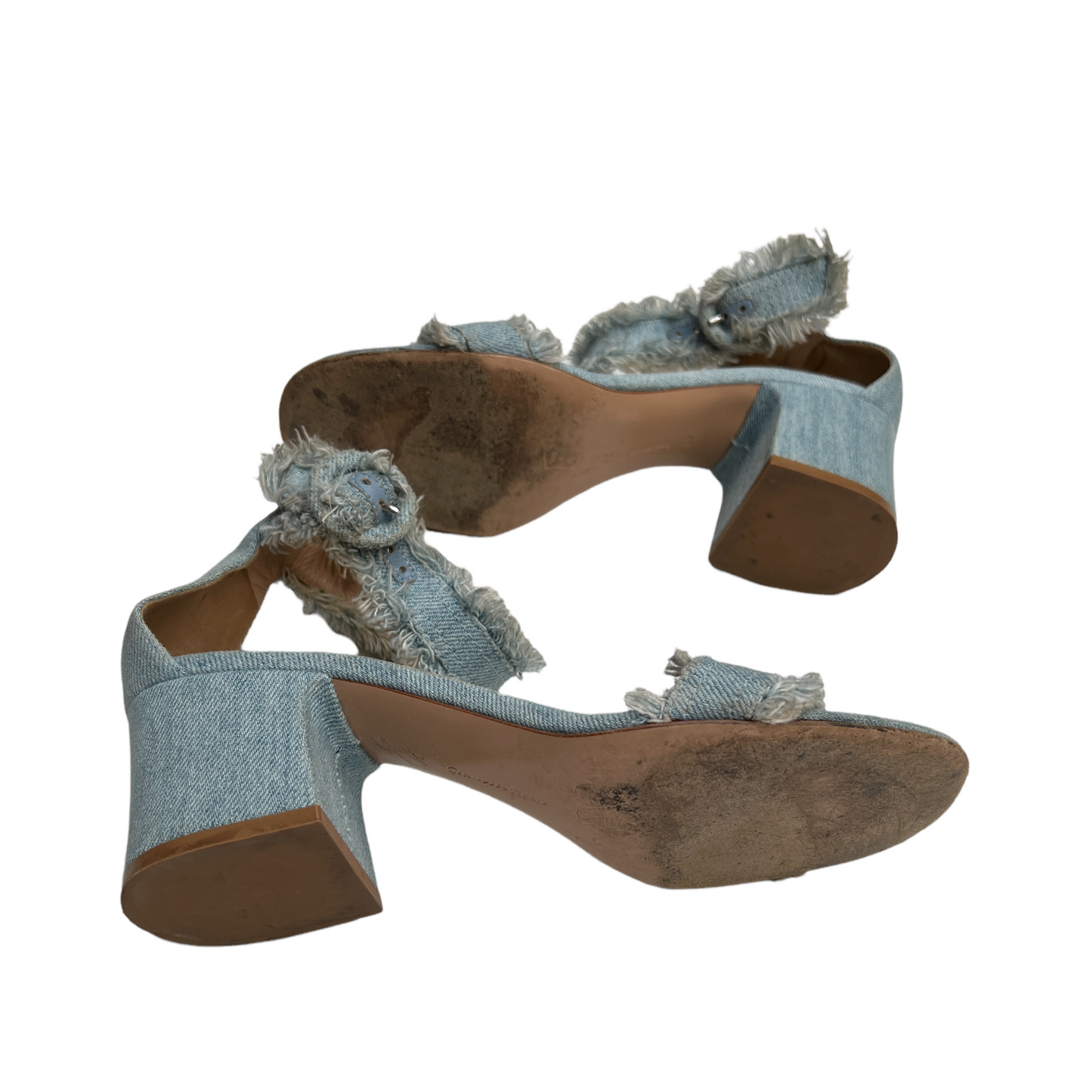 Denim Heeled Sandals - 6.5
