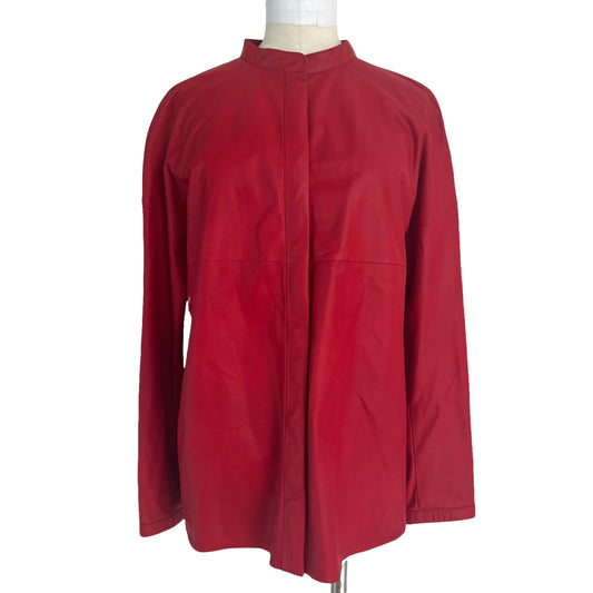 Red Leather Shirt - M