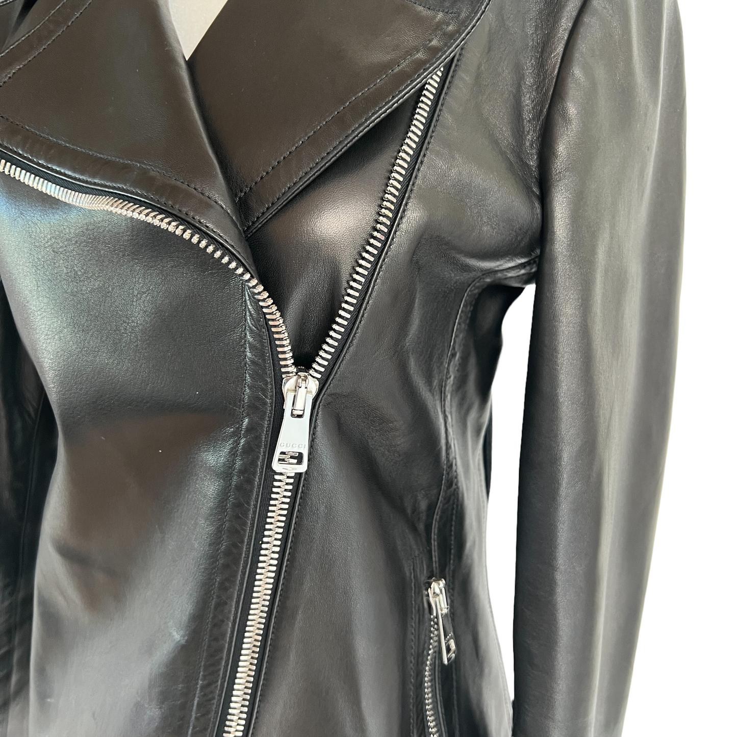 Black Leather Jacket - L
