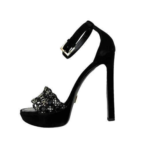 Black Heels w/Crystals - 9