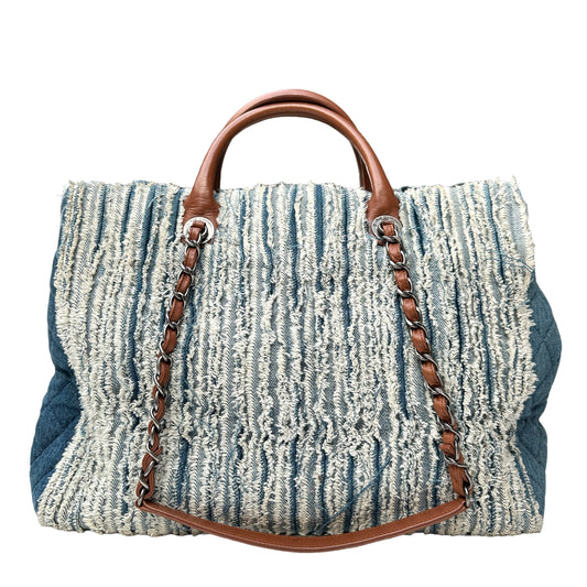 Denim Tote with Raw Hems