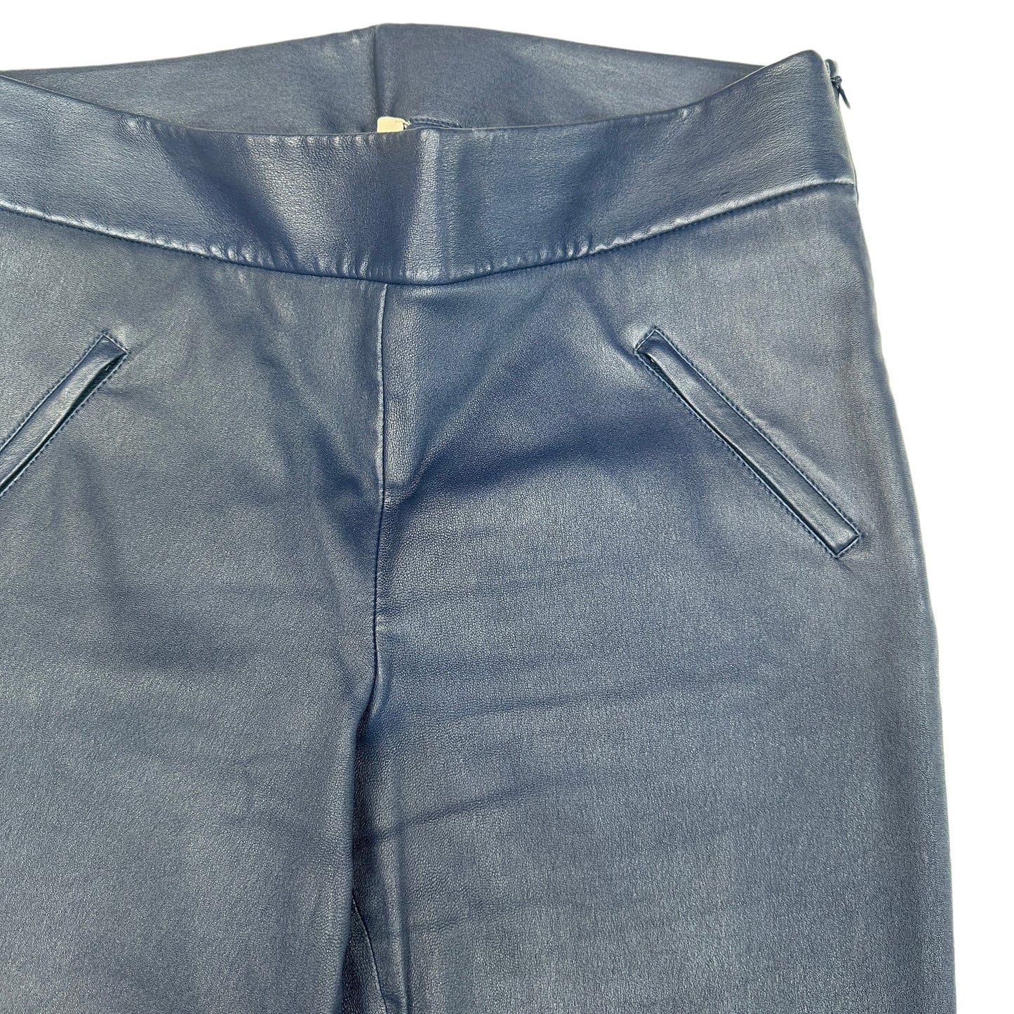 Blue Leather Pants - M