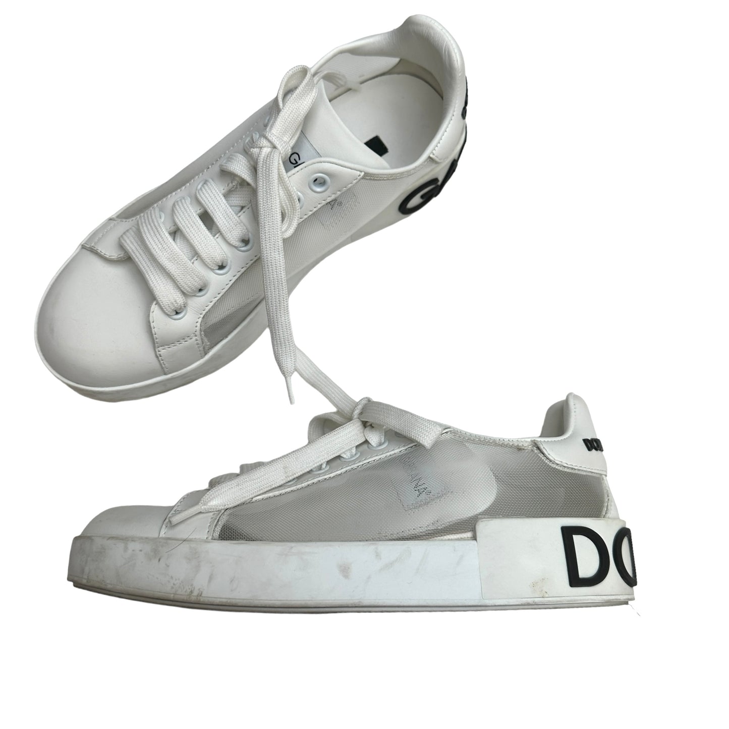 White Logo Sneakers - 5.5