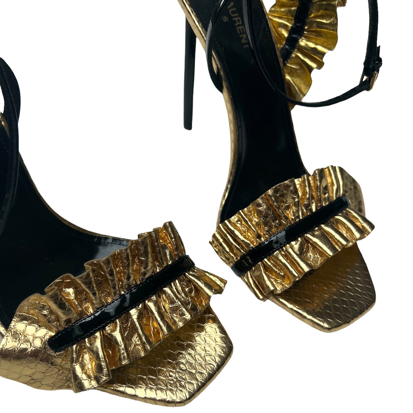 Black and Gold High Heels - 8.5