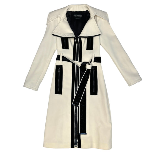 Black & White Long Coat - S/M