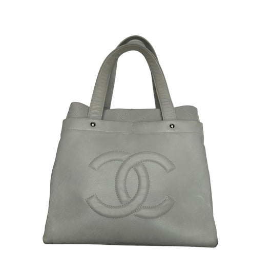 CC Grey Leather Tote