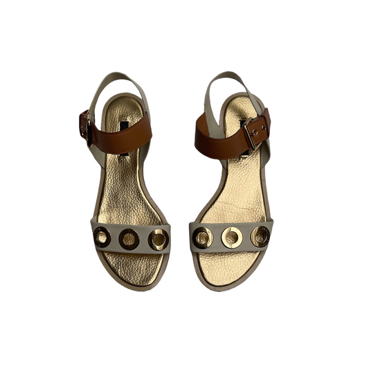 Gold Leather Sandals - 7.5