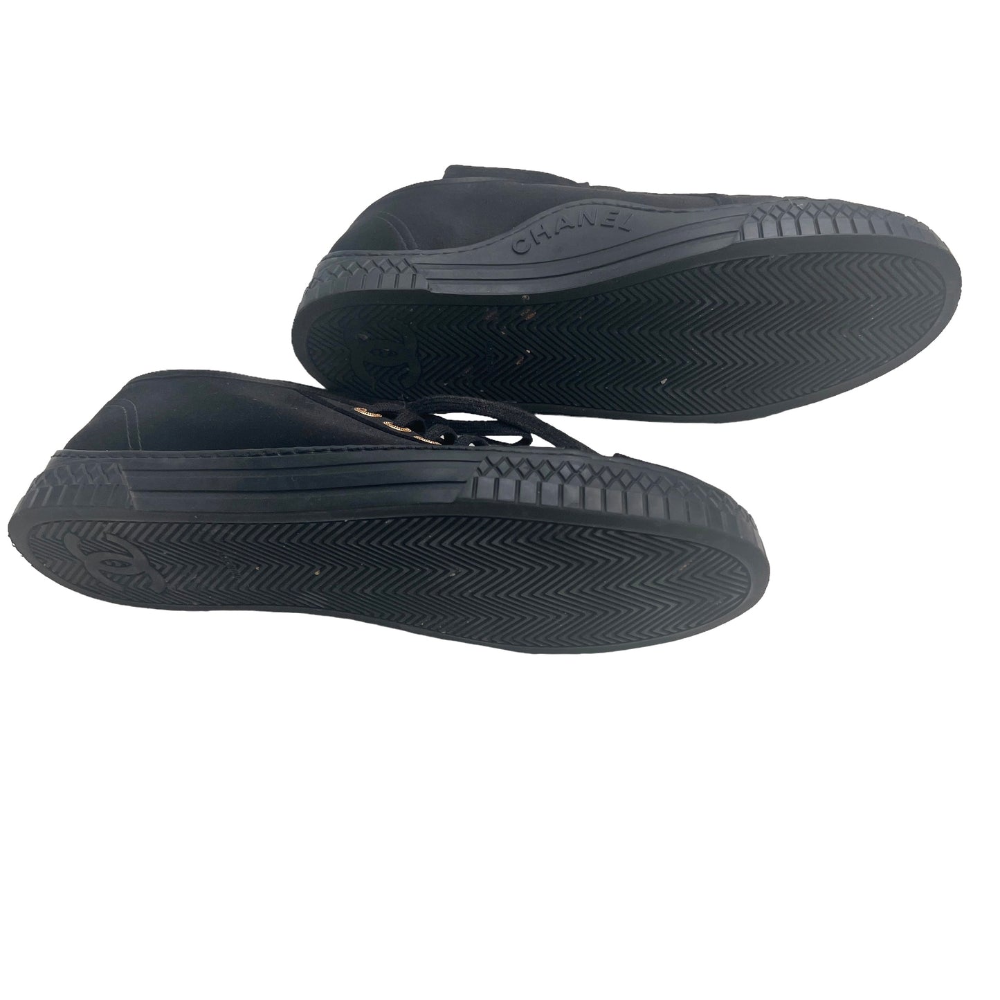 Black Satin Sneakers - 9.5